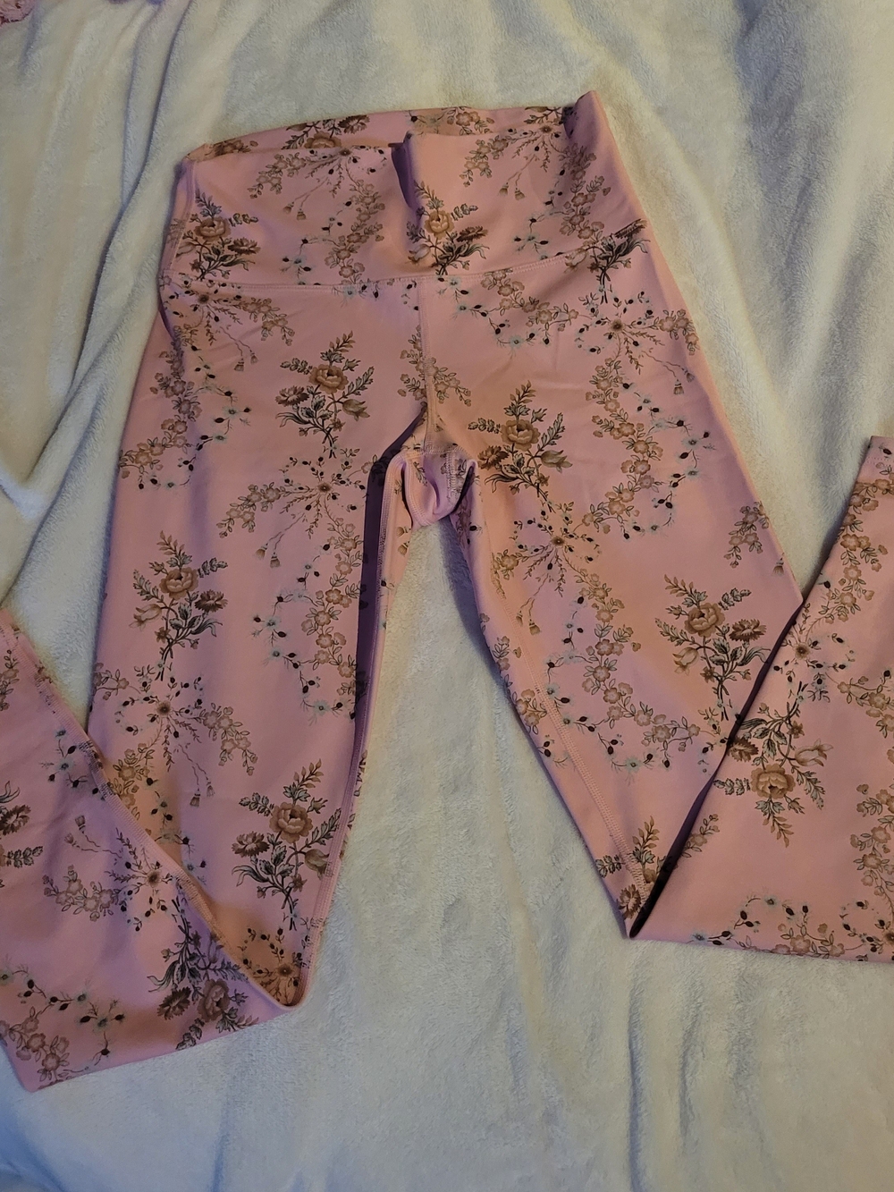 LoveShackFancy Beach Riot Piper Pink Floral High-Waist Leggings